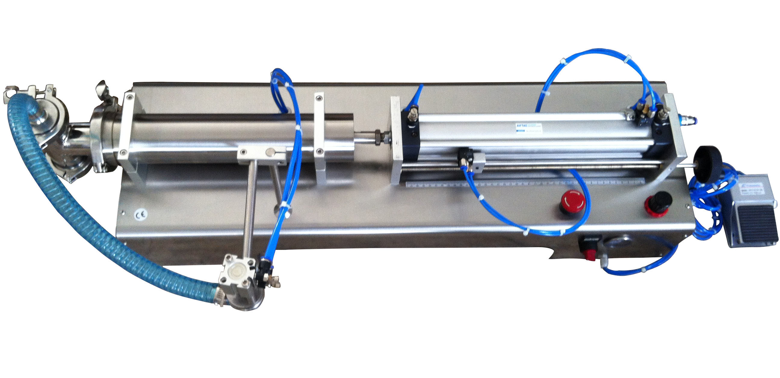 Modelo automático de escritorio de llenado de líquidos, tapadora y etiquetadora GT2T-2G-150